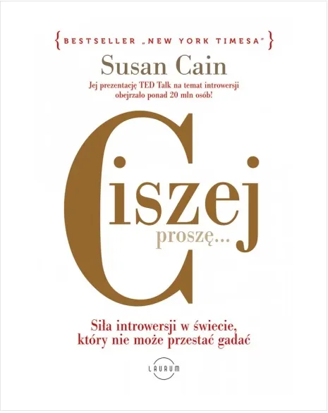 Ciszej proszę, Susan Cain - okładka książki